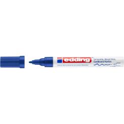 Edding 4040 Marcador con tinta permanente y opaca, con efecto de lacado.  Trazo.: 1-2 mm.Color azul