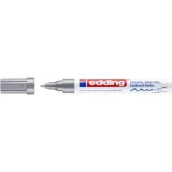 Edding 4040 Marcador con tinta permanente y opaca, con efecto de lacado.  Trazo.: 1-2 mm.Color plata