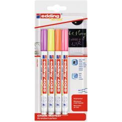 Edding 4085 Blister con 4 marcadores neones. Colores frambuesa, amarillo neón, naranja neón y rosa neón