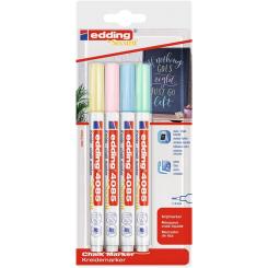 Edding 4085 Blister con 4 marcadores pasteles. Colores amarillo, verde, rosa y azul