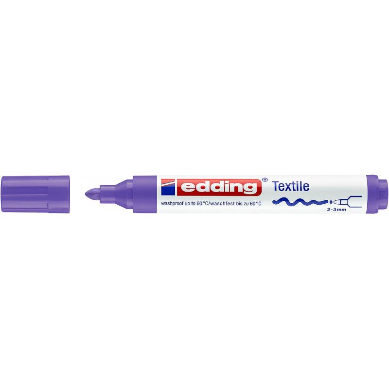 Edding 4500 Marcador textil para ropa. Trazo: 2-3 mm. A prueba de lavado hasta 60º. Color violeta neón