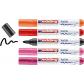 Edding 4500 Pack 5 marcadores textiles. Coilores cálidos (negro, rojo, naranja, violeta y carmín)