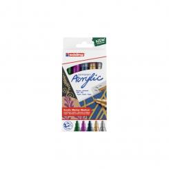 Edding 5100 Pack 5 marcadores acrílicos. trazo 2-3 mm. festivo. Colores: 904, 910, 933, 924 y 923.