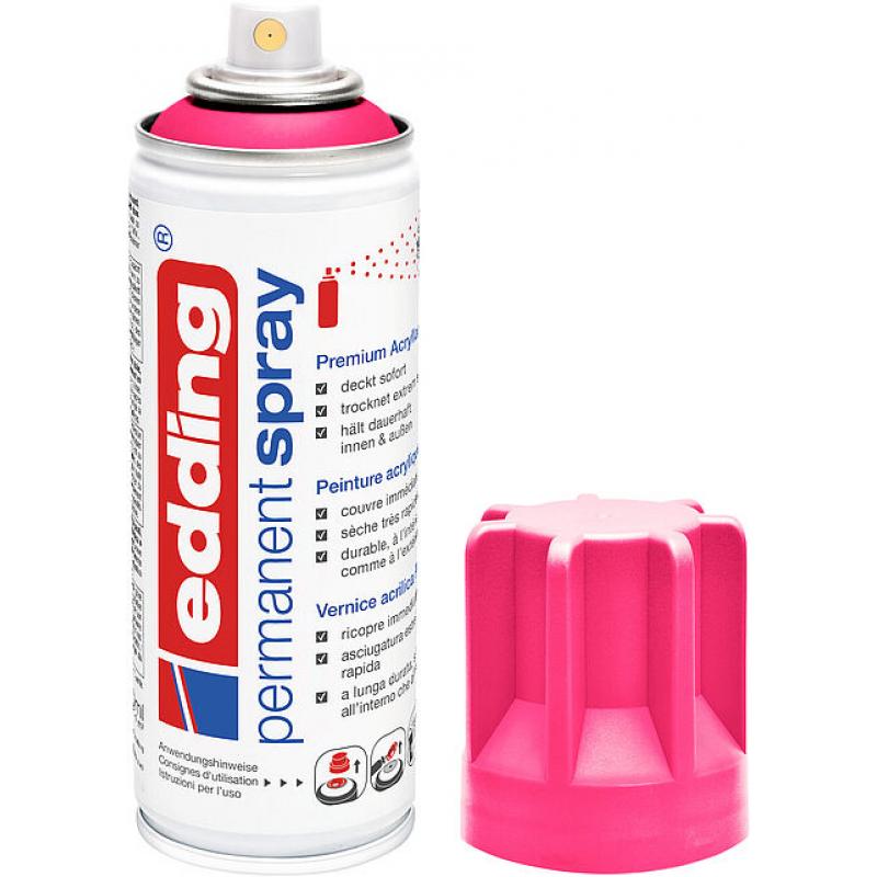 Edding 5200 Spray edding pintura acrílica en aerosol. Color rosa neón mate