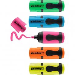 Edding 7 Minimarcador fluorescente color rosa neón, bolsa 10 uds.