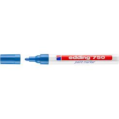 Edding 750 Marcador con tinta opaca brillante, punta redonda. Trazo: 2-4 mm. Color azul