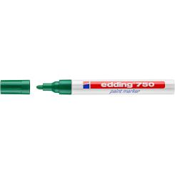 Edding 750 Marcador con tinta opaca brillante, punta redonda. Trazo: 2-4 mm. Color verde