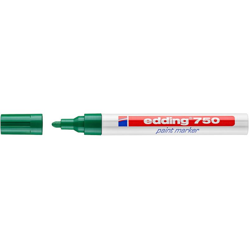 Edding 750 Marcador con tinta opaca brillante, punta redonda. Trazo: 2-4 mm. Color verde