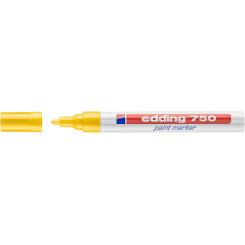 Edding 750 Marcador con tinta opaca brillante, punta redonda. Trazo: 2-4 mm. Color amarillo