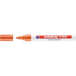 Edding 750 Marcador con tinta opaca brillante, punta redonda. Trazo: 2-4 mm. Color naranja