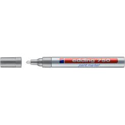Edding 750 Marcador con tinta opaca brillante, punta redonda. Trazo: 2-4 mm. Color plata