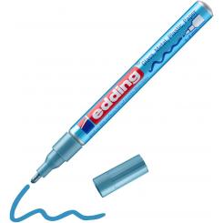 Edding 751 Marcador con tinta opaca brillante, punta redonda. Trazo: 1-2 mm. Color azul claro