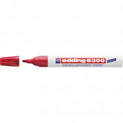 Edding 8300 Marcador permanente para superficies ligeramente aceitosas ó con polvo. Trazo:1,5-3 mm. Colores rojo