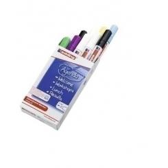 Edding 90 Caja con 10 marcadores. Colores: negro (2 uds), amarillo, violeta, azul claro, verde claro y blanco (4 uds.)