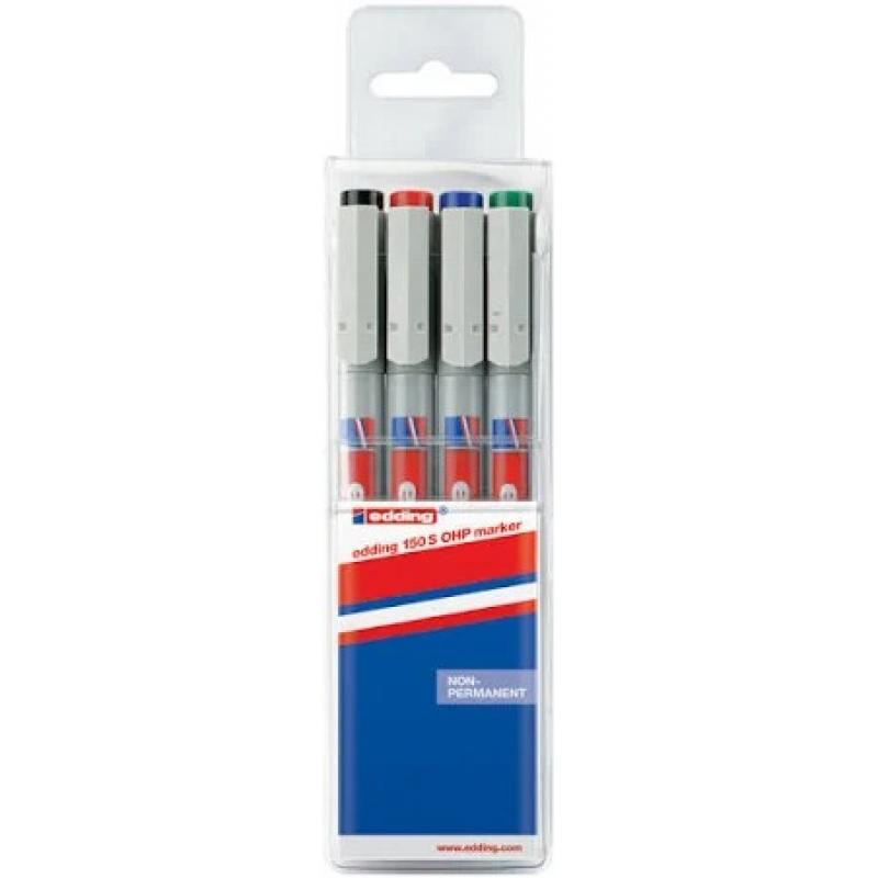 EDDING Rotulador OHP Bolsa con 4 Rotuladores M. Surtidos