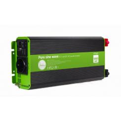 EnerGenie EG-PWC-PS1000-01 adaptador e inversor de corriente Auto 1000 W Negro, Verde