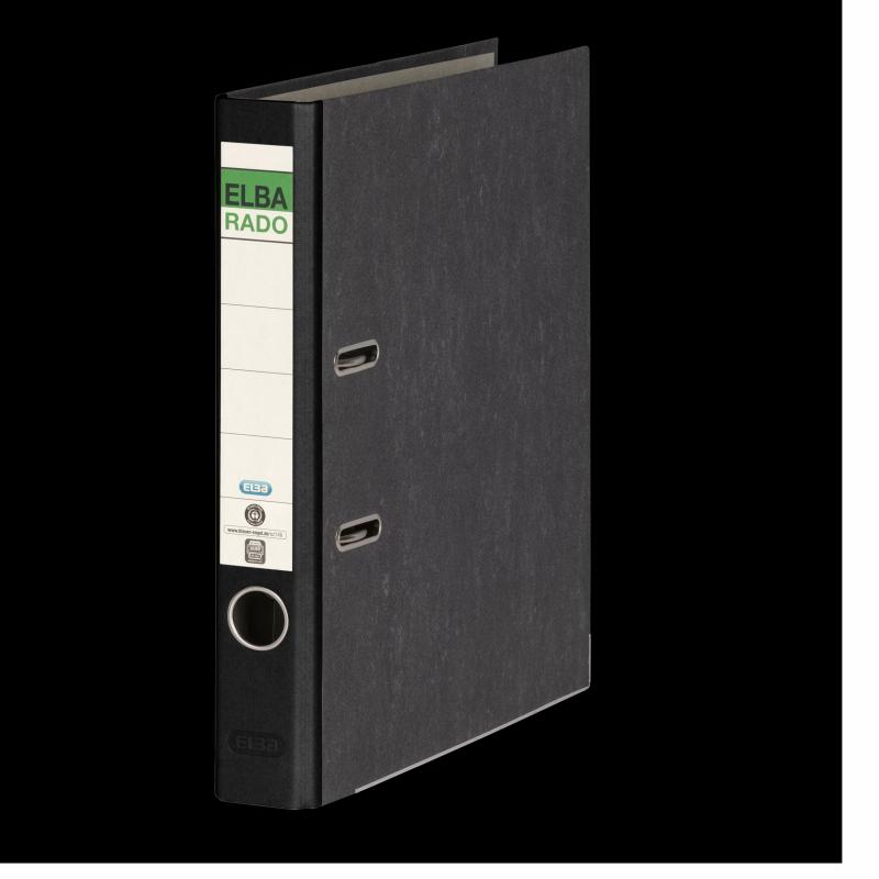 ELBA Archivador Palanca Rado Clásico jaspeado A4 Estrecho Negro