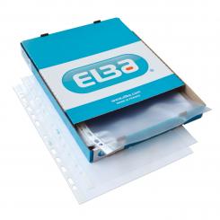 ELBA Caja 100 Fundas Taladro Standard A4 Piel Naranja 90 Micras