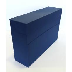 ELBA Cajas Transferencias cartón Forrado Tela AZul