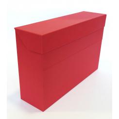 ELBA Cajas Transferencias cartón Forrado Tela Rojo