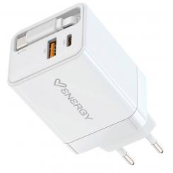 Energy Sistem Retractable Charger Universal Blanco Corriente alterna Interior