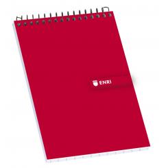 ENRI Bloc Espiral tapa dura 8º  80H.4X4 Rojo
