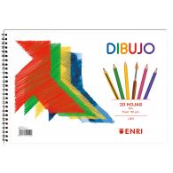 ENRI Block de dibujo espiral A4 20H 120G Liso Tb