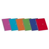 ENRI Cuaderno espiral tapa blanda Fº 80H.Liso Srtd