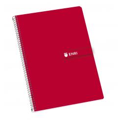 ENRI Cuadernos tapa dura Fº 100H.4X4 Rojo
