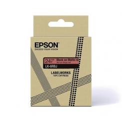 EPSON Cartucho de etiquetas Matte Tape   Red/Black 18mm(8m)   LK-5RBJ