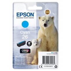 Epson Claria Premium Cartucho cian 26 (Blister + Alarma Acustico/Radiofrecuencia), 300 pag