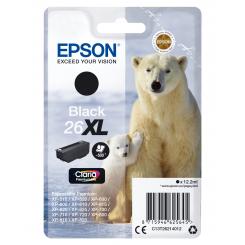 Epson Claria Premium Cartucho negro 26XL Alta(Blister + Alarma Acustico/Radiofrecuencia), 500 pag