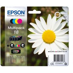 Epson Expression Home XP-102/205/305/405 Multipack 4 Cartuchos (K,C,M,Y)Nº18