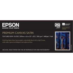 EPSON GF Papel Premium Canvas Satin, 13&quot  x 6.1m, 350g/m2