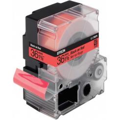 EPSON LABELWORKS Etiqueta Rojo Pastel/Negro -36mm/9m (LC-7RBP9)