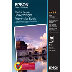 EPSON Papel Mate de Alto Gramaje, A4, 50 Hojas de 167g. Matte Paper Heavy Weight