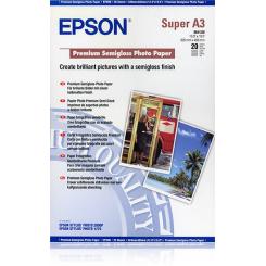 Epson Premium Semigloss Photo Paper, DIN A3+, 250 g/m², 20 hojas