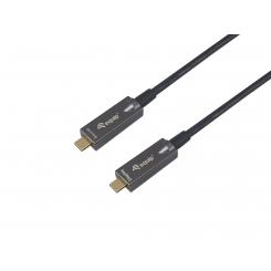 Equip 119461 Cable óptico activo USB-C a C, M/M, 5,0m, PD 60W, 4K/60Hz, 10Gbps, Vídeo+Datos+PD