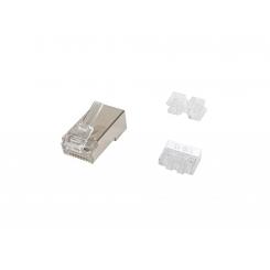 Equip 121147 conector RJ-45 Acero satinado, Transparente