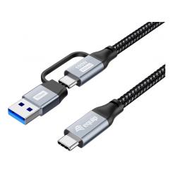 Equip 128433 cable USB USB 3.2 Gen 2x2 3 m USB A/USB C USB C Negro