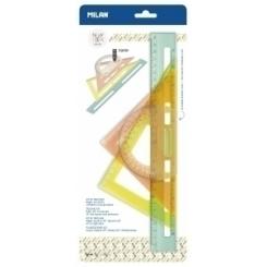 Equipo Dibujo Milan New Look 30 Cm Trazado Transparente