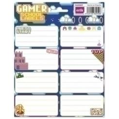 Erik Etiqueta Escolar Erik 15,8X20 Gamer