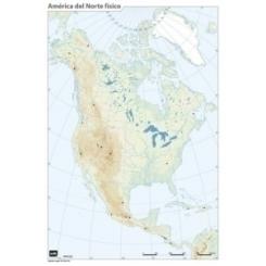 Erik Mapa Mudo Erik Color Fisico America Del Norte