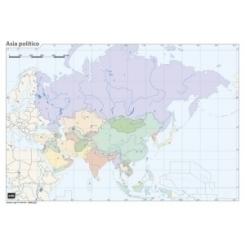Erik Mapa Mudo Erik Color Politico Asia