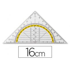 Escuadra LIDERPAPEL geometria 16 cm plastico cristal