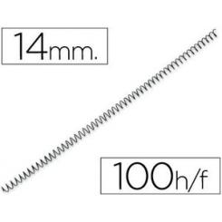 Espiral metalico Q-CONNECT 56 4:1 14mm 1mm caja de 100 unidades