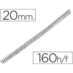 Espiral metalico Q-CONNECT 56 4:1 20mm 1,2mm caja de 100 unidades