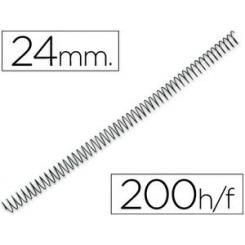 Espiral metalico Q-CONNECT 56 4:1 24mm 1,2mm caja de 100 unidades