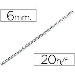 Espiral metalico Q-CONNECT 64 5:1 6mm 1mm caja de 200 unidades
