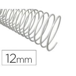 Espiral Metalico Q-CONNECT Blanco 64 5:1 12 mm 1mm Caja De 200 Unidades